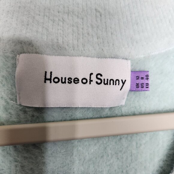 House of Sunny Pullover Cardigan Sweater Women's Size 8 Long Sleeve Wool Feel - Picture 10 of 16